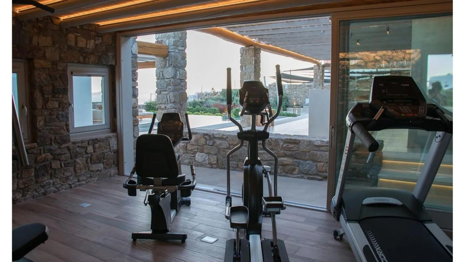 Elegant Mykonos Villa Villa White Satin Private Gym 4 Bedrooms Sea View 图罗斯 希腊