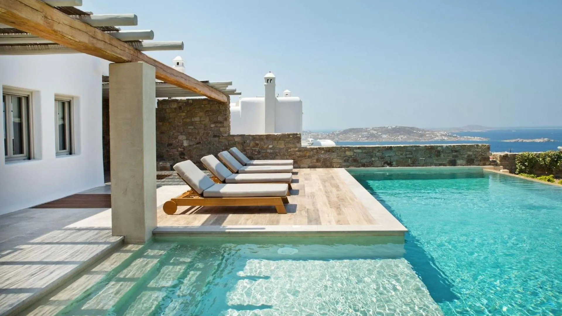 Lkm 5 Bed Villa White Satin Agia Sofia Mykonos Řecko